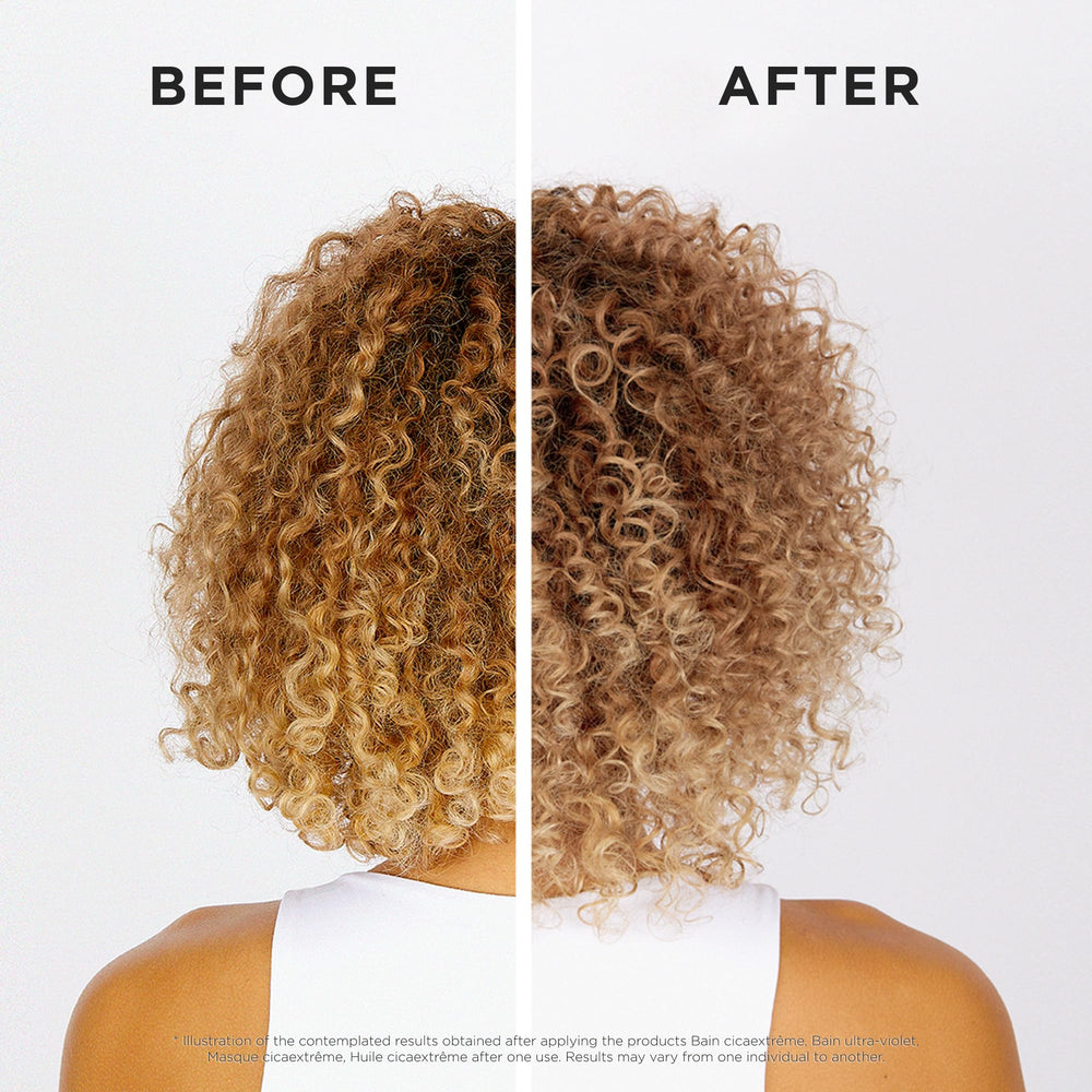 Cabello rubio iluminado tras lavado con Blond Absolu Lumière