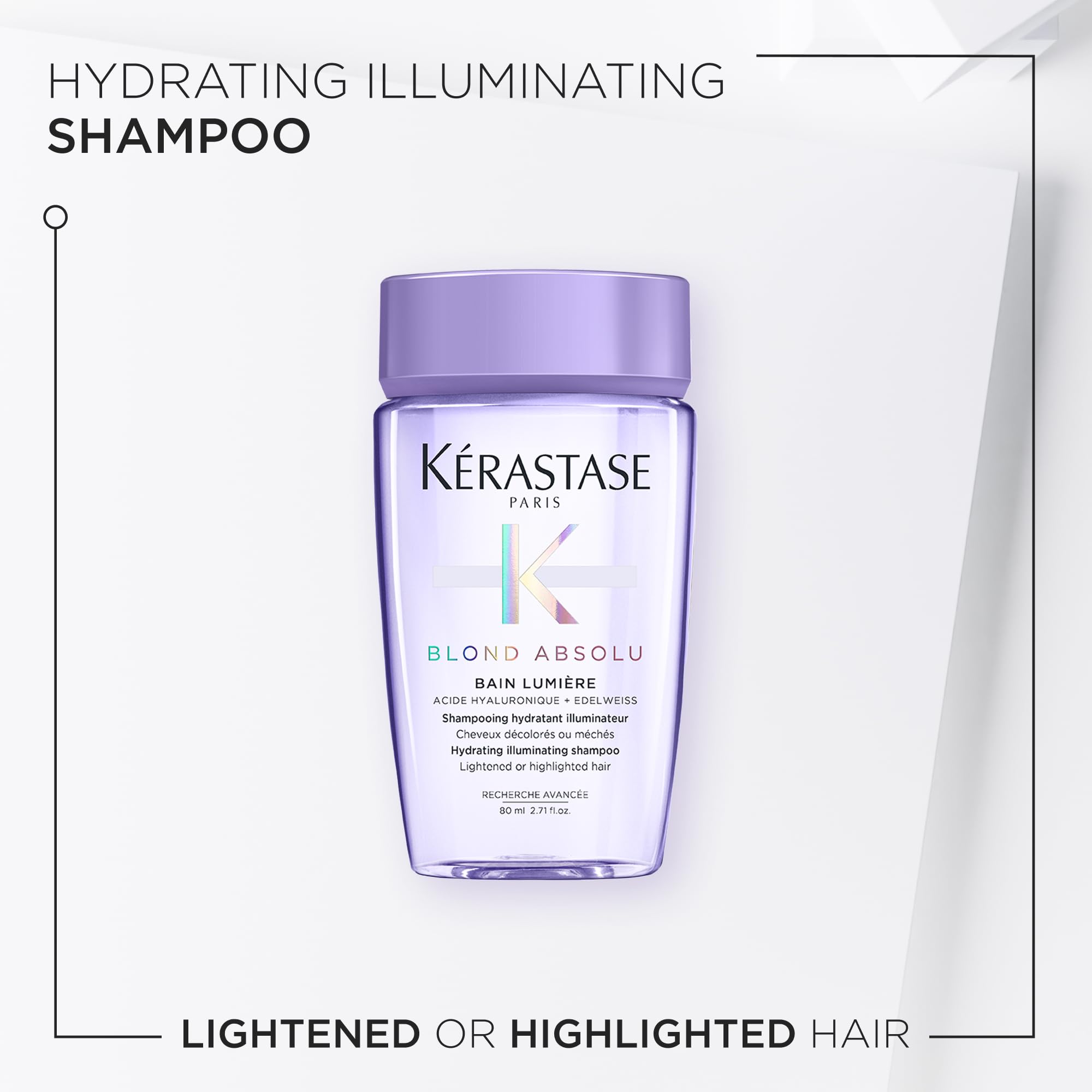 Espuma cremosa del champú Blond Absolu Lumière para limpieza suave