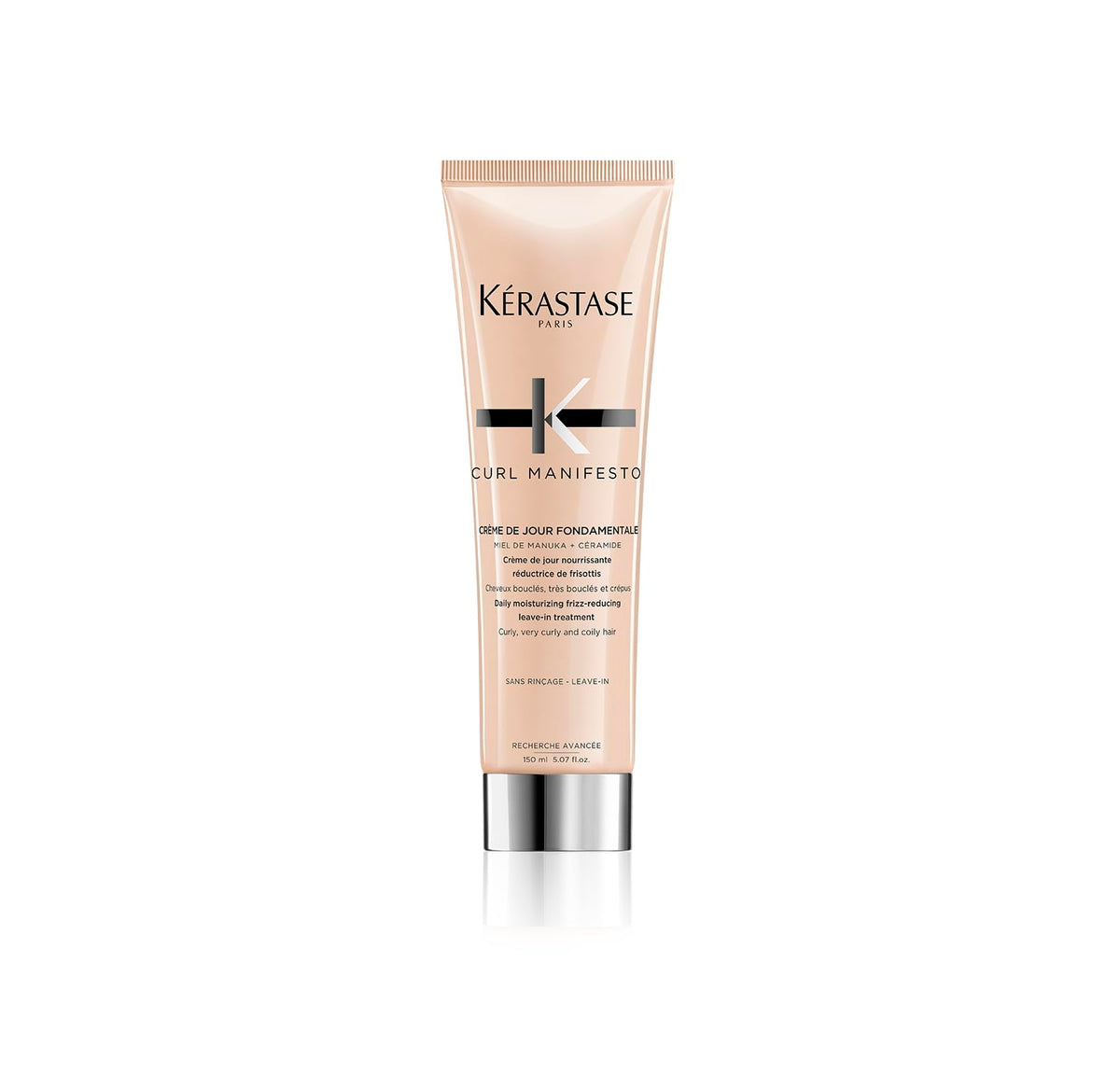 Kerastase Curl Manifesto Creme de Jour Fondamentale bottle, lightweight leave-in care for defined, frizz-controlled curls.