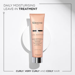 Kerastase Curl Manifesto Creme de Jour Fondamentale application on damp hair for even distribution.
