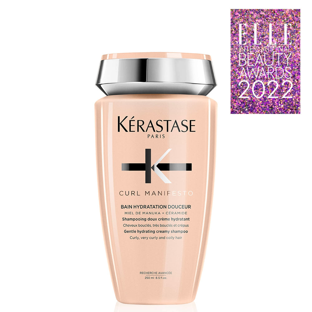 Kérasta­se Curl Manifesto daily-use routine image in bathroom setting