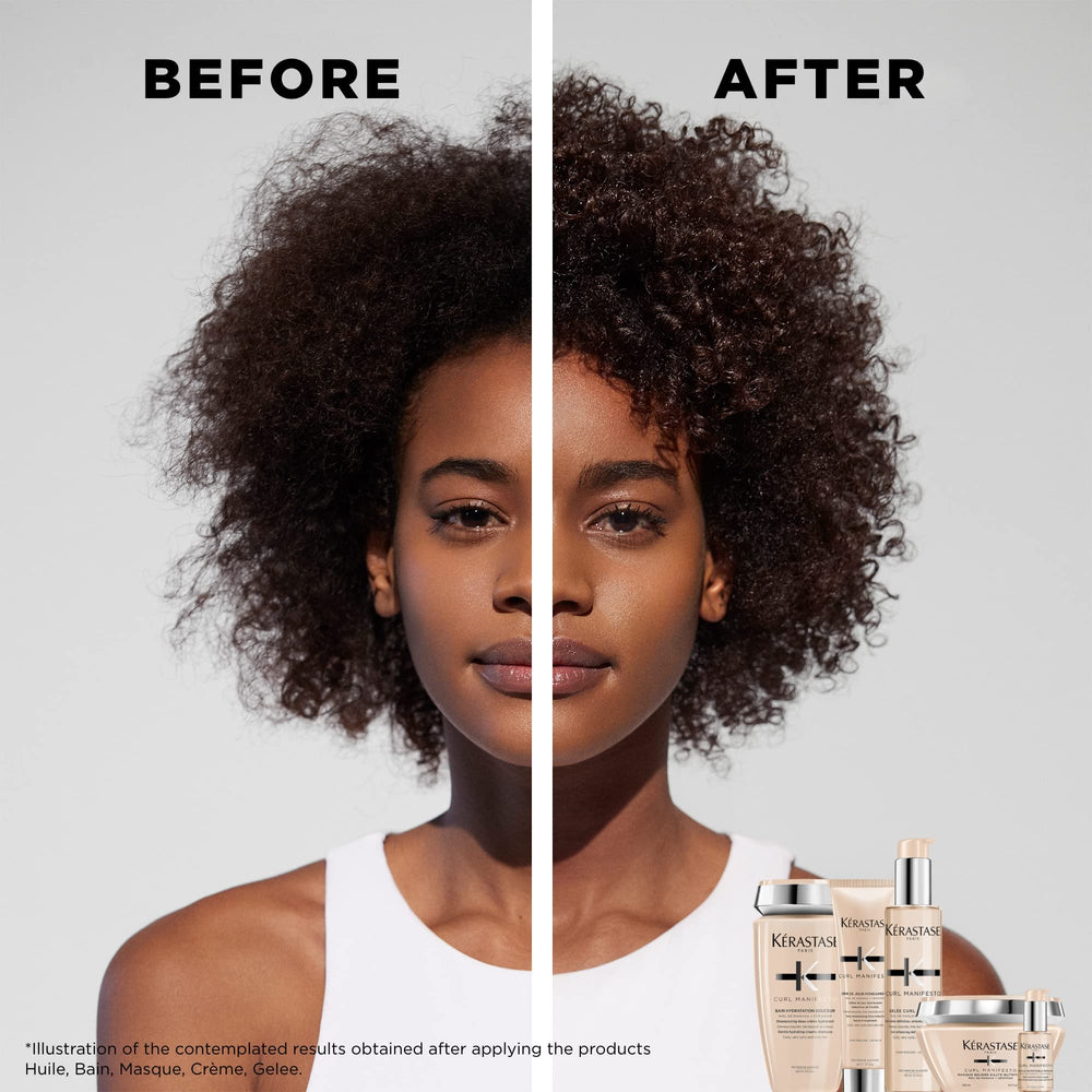 KÉRASTASE Curl Manifesto Hydratation Essentielle texture swirl shows creamy, non-greasy slip.