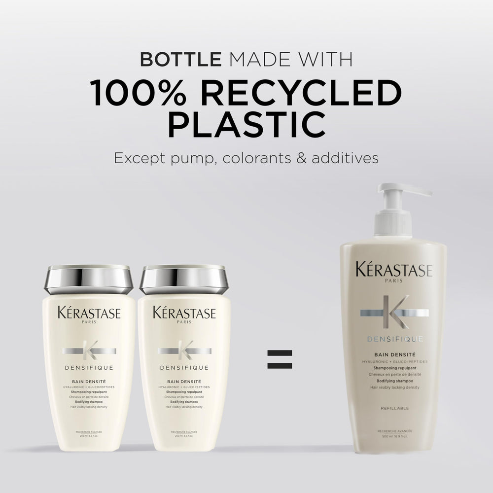 Kerastase Densifique foamy lather applied to hair during wash
