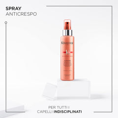 KÉRASTASE Discipline Fluidissime spray dispense for fast styling with heat protection.