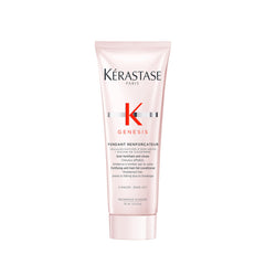 Kérastase Genesis Renforcateur bottle close-up highlights lightweight conditioning.