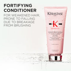 Kérastase Genesis with ginger root detail for added strength.