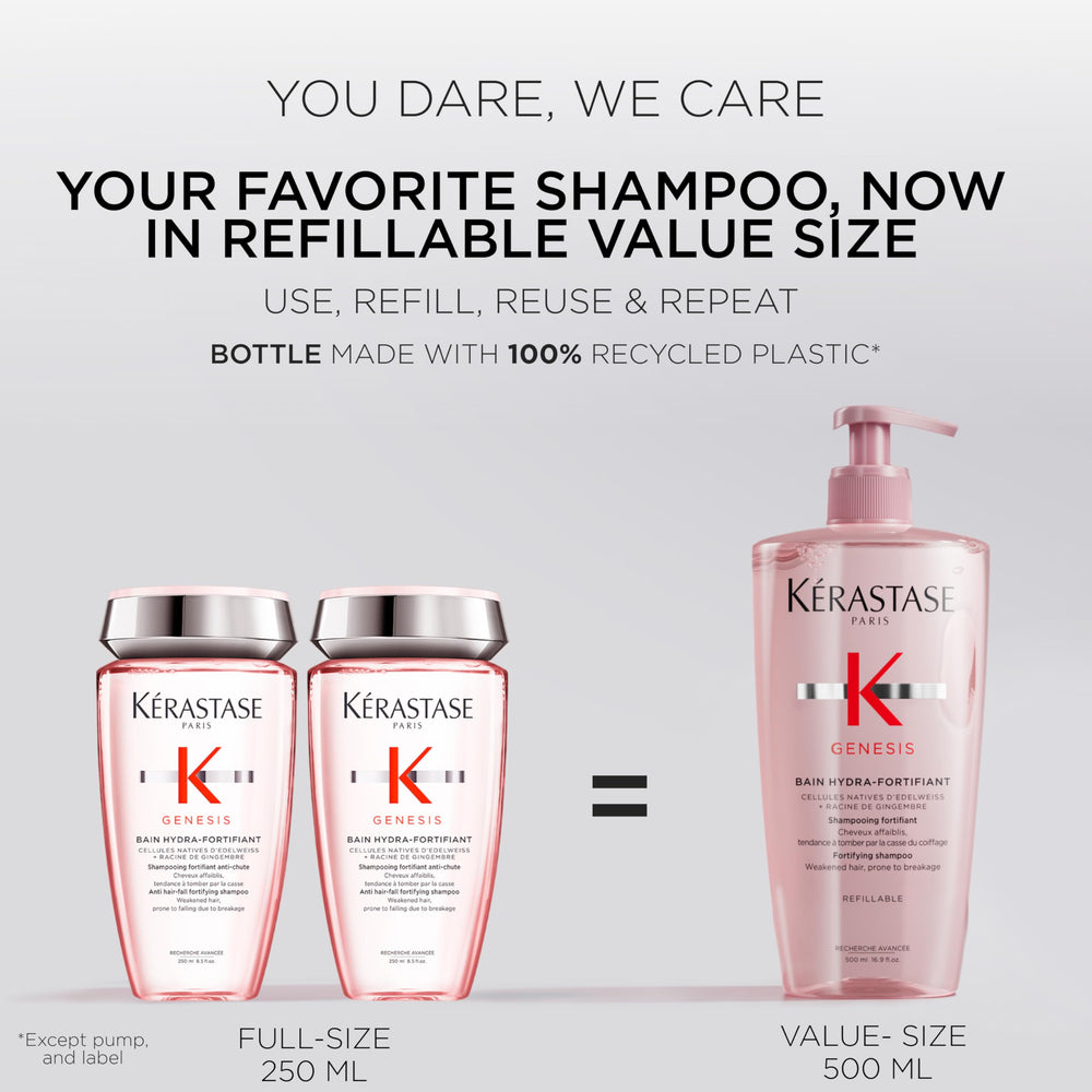 Kérastase Genesis close-up of rich lather for thorough cleansing benefits