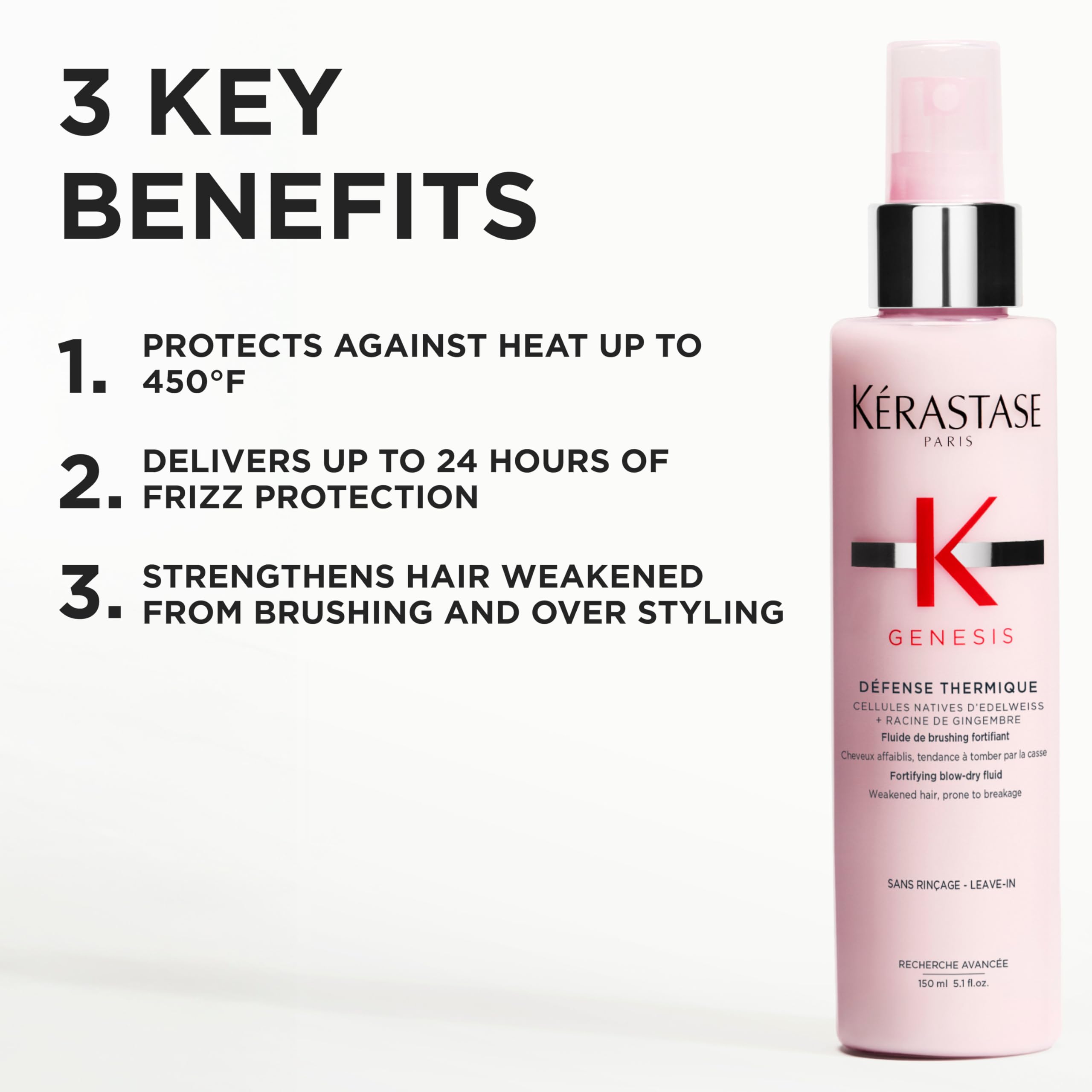 Genesis Thermique being applied to dry hair to tame frizz and smooth ends