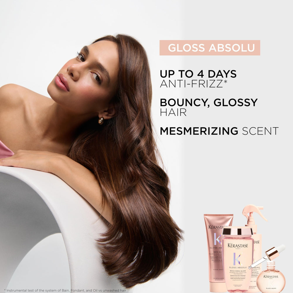 Kerastase Gloss Absolu Glaze Milk helps long hair stay sleek.
