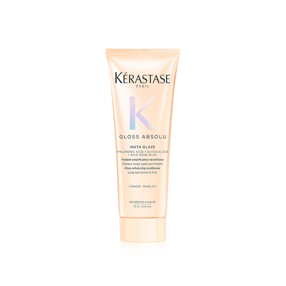Kerastase Gloss Absolu bottle front shows glossy finish for smooth hair