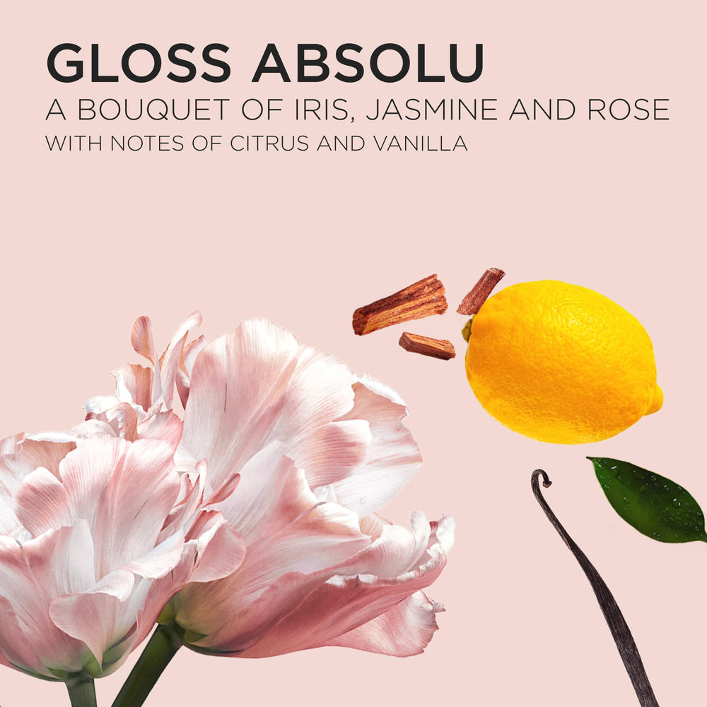 Kerastase Gloss Absolu close-up on glossy strand detail.