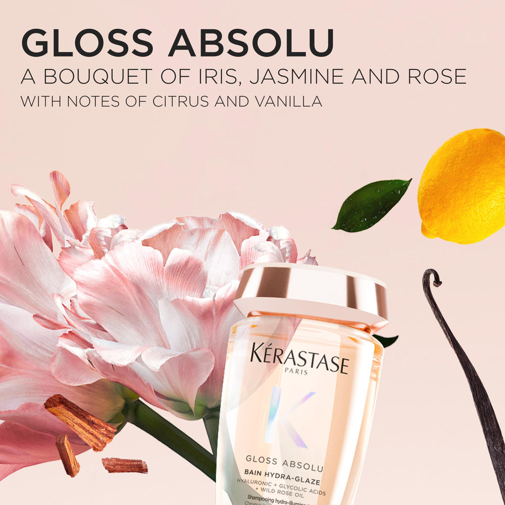 Citrus floral scent note on packaging hints refreshing wash experience.