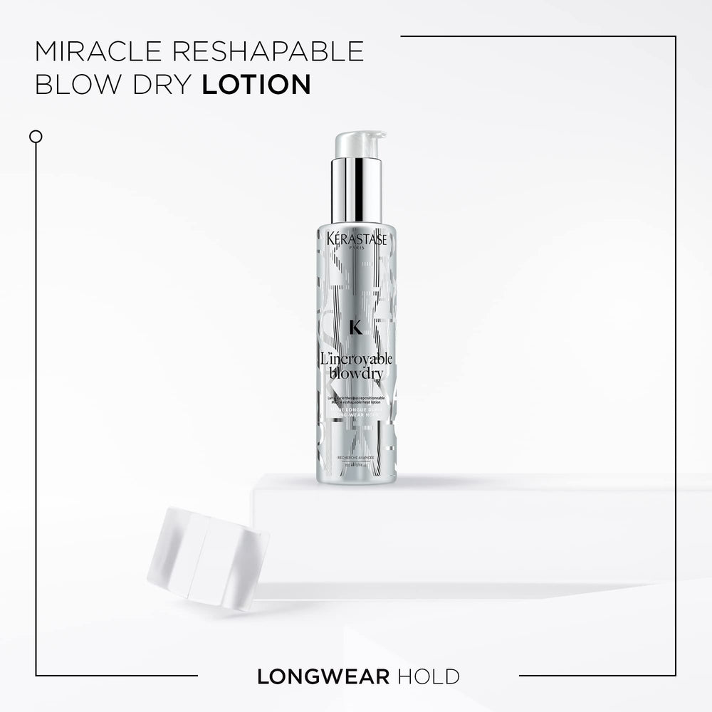 L'incroyable Serum applied to towel-dried hair for smooth, flexible styling