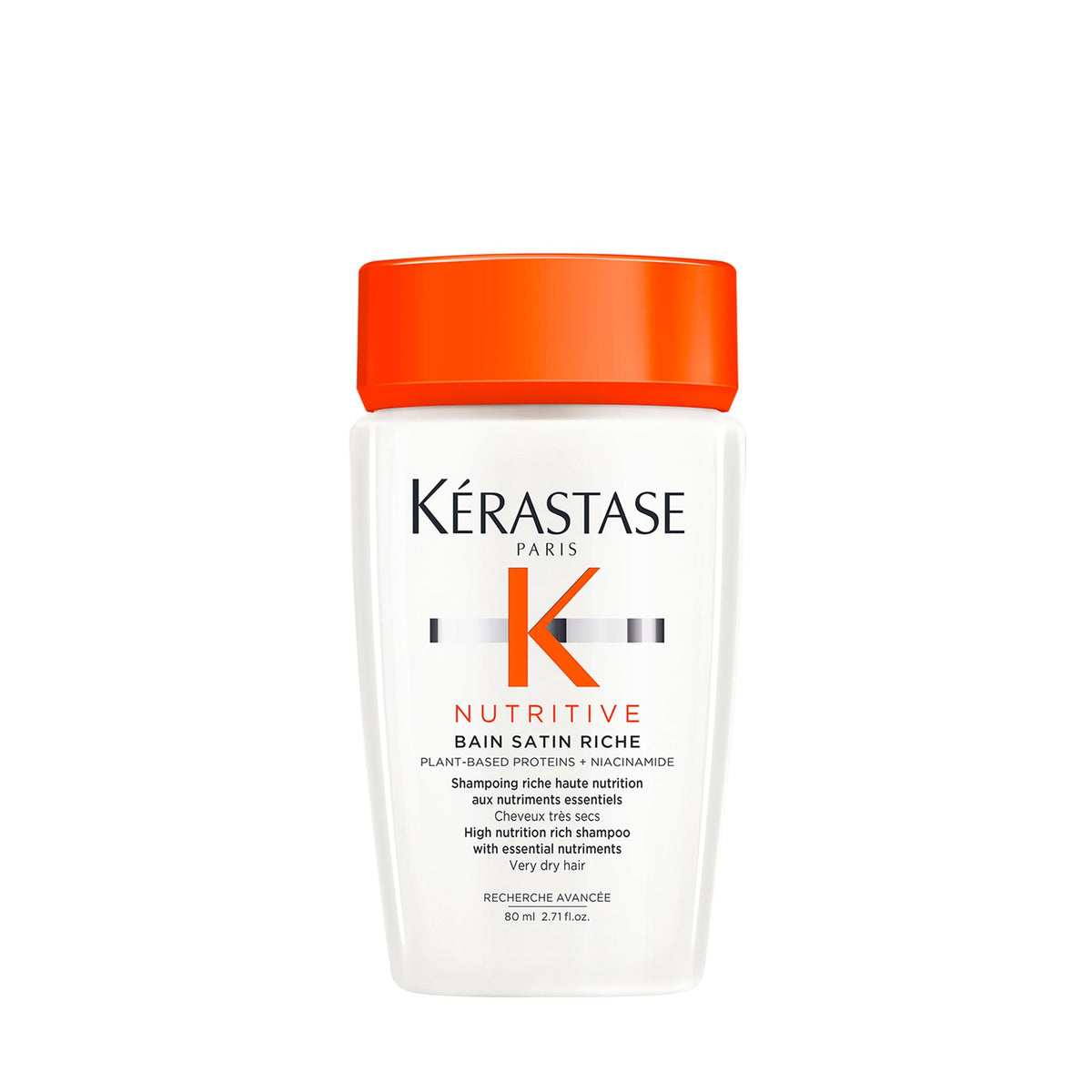 KÉRASTASE Nutritive Bain Satin Riche, champú de viaje para cabello seco.