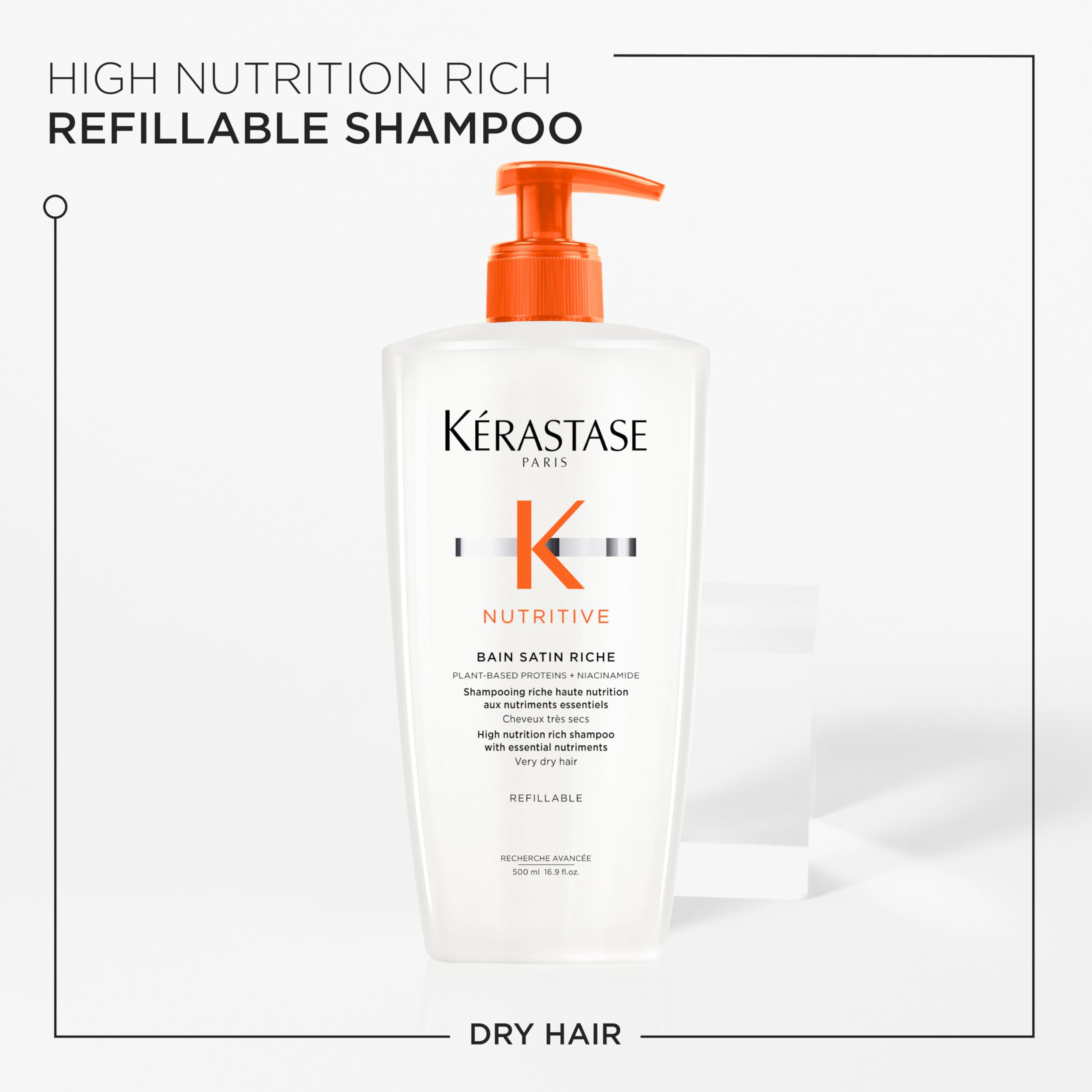 Shiny, smooth strands after using Kérastase Nutritive Bain Satin Riche shampoo