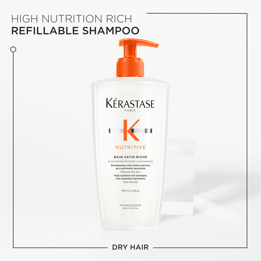 Shiny, smooth strands after using Kérastase Nutritive Bain Satin Riche shampoo