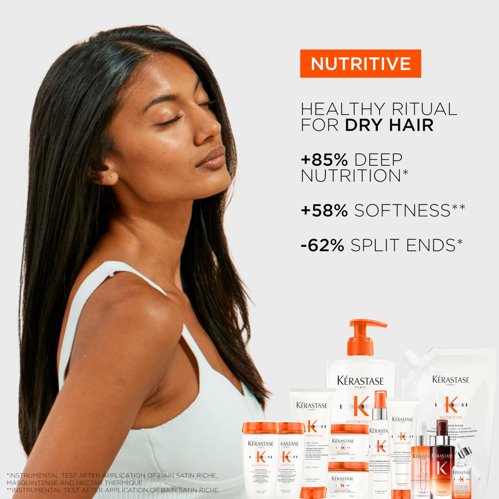 KÉRASTASE Nutritive, desenreda y suaviza el cabello seco.