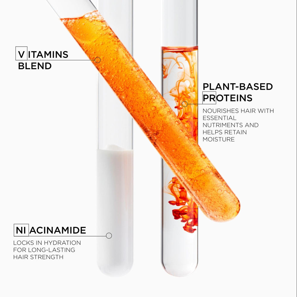 Kérastase Nutritive detangling action on wet hair for smoother styling.
