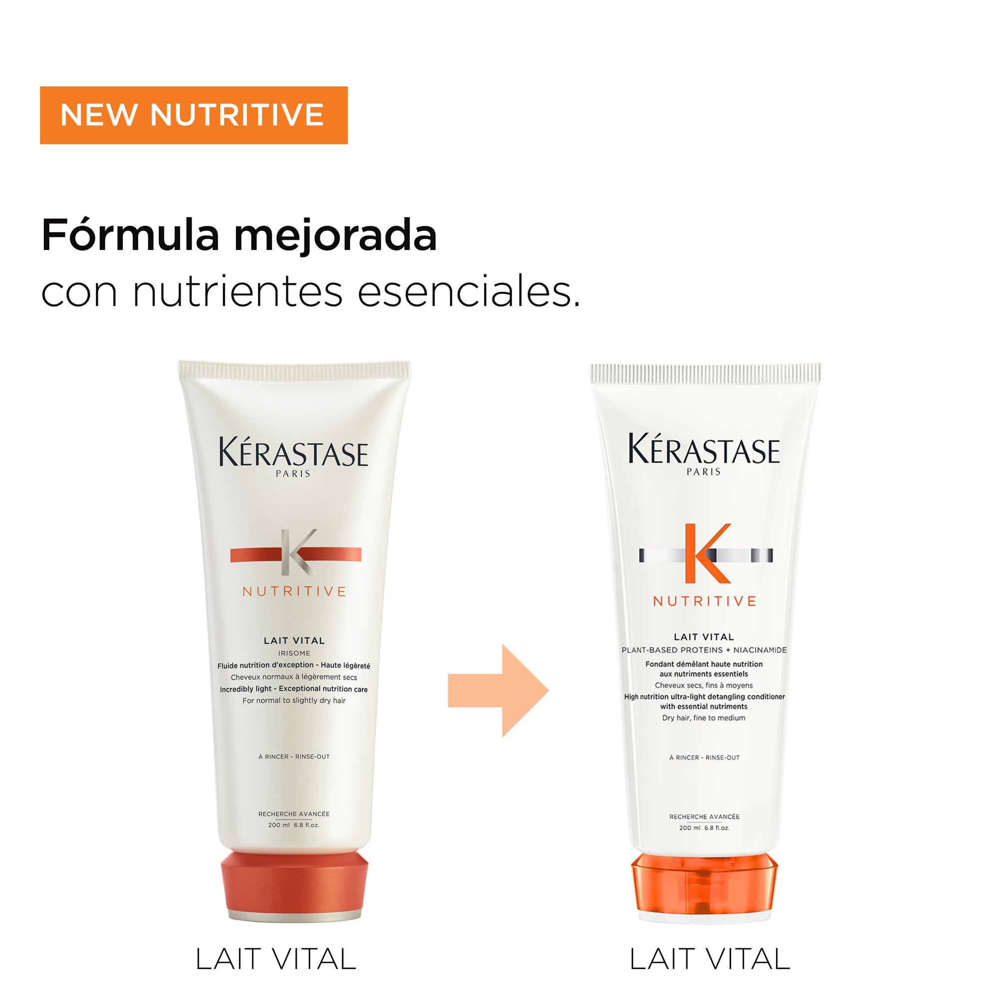 Kerastase Nutritive Lait Vital after wash look shows softer manageable hair