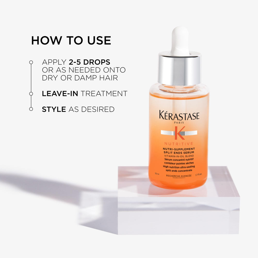 Kérastase Nutritive niacinamide hydration concept highlights moisture retention.