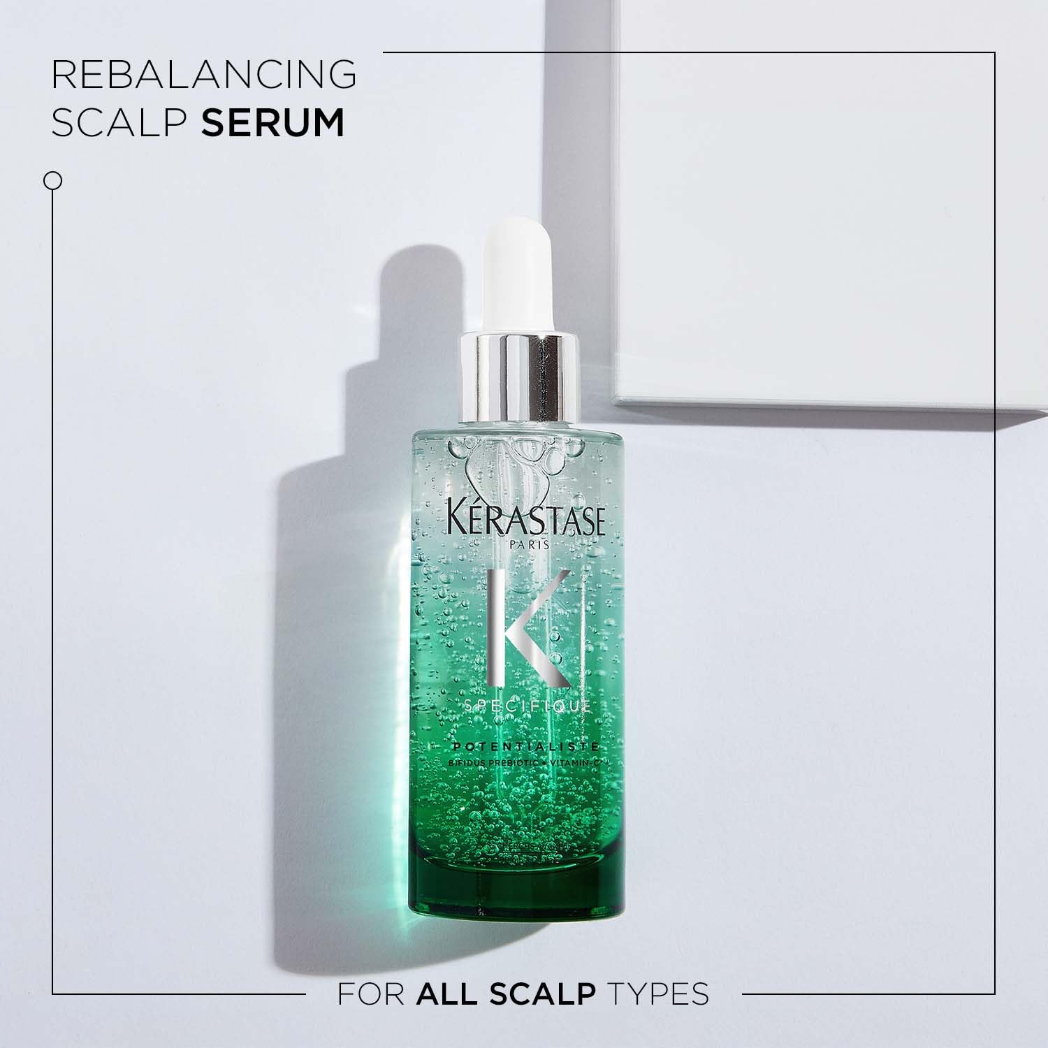 Kerastase Potentialiste serum texture close-up shows gel-like, fast-absorbing hydration.