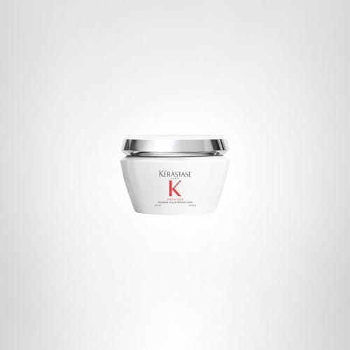 Kérastase Premiere anti-breakage mask on shelf signals luxury repair for damaged hair.