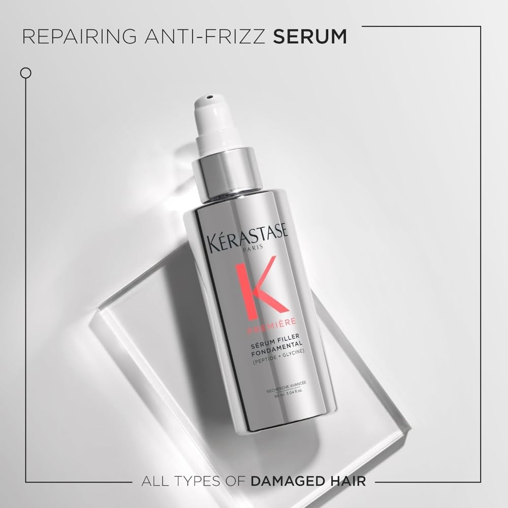 Kérastase Premiere serum applied on towel-dried hair for smooth, frizz-free results