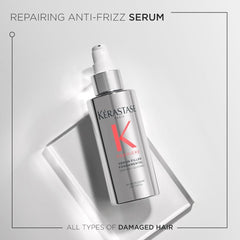 Kérastase Premiere serum applied on towel-dried hair for smooth, frizz-free results