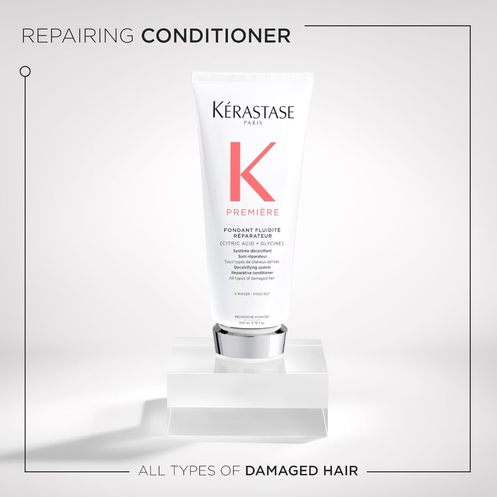 Kérastase Premiere conditioner applied to towel-dried lengths for smoother hair