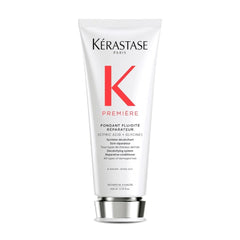 Kérastase Premiere bottle close-up showing dual-action repair and hydration