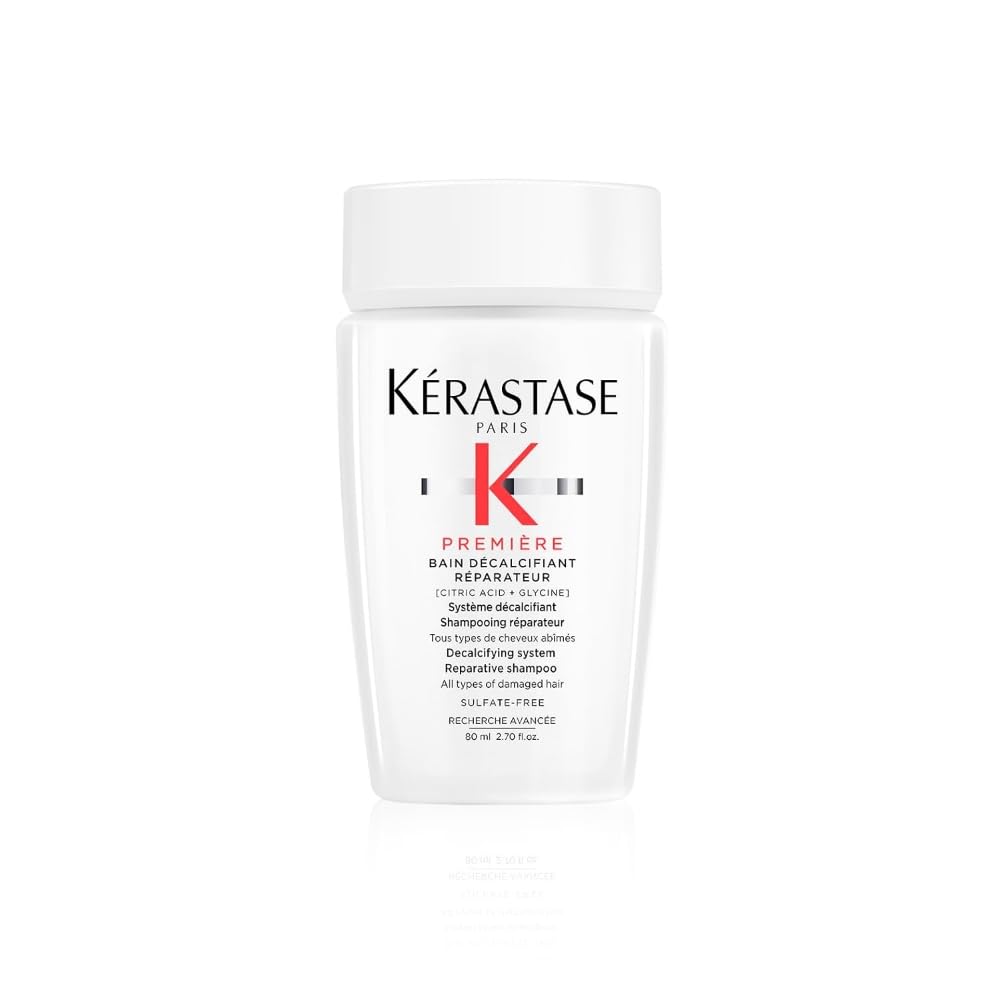 Kerastase Premiere Sulfate-Free Shampoo bottle close-up highlighting strength and shine potential