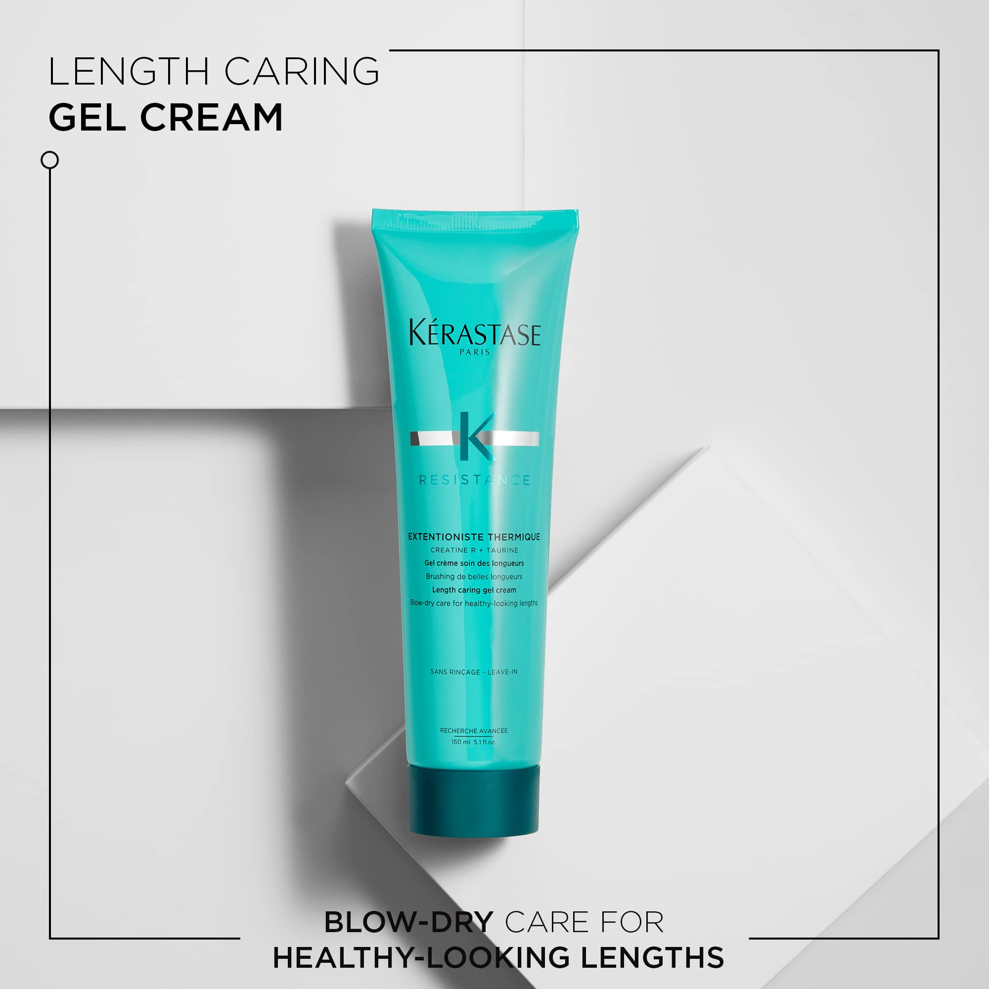 KERASTASE Resistance Extentioniste Thermique cream in hand ready for wet-hair application