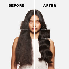 KERASTASE Resistance Therapiste texture present on hair shows smoothness and strength.
