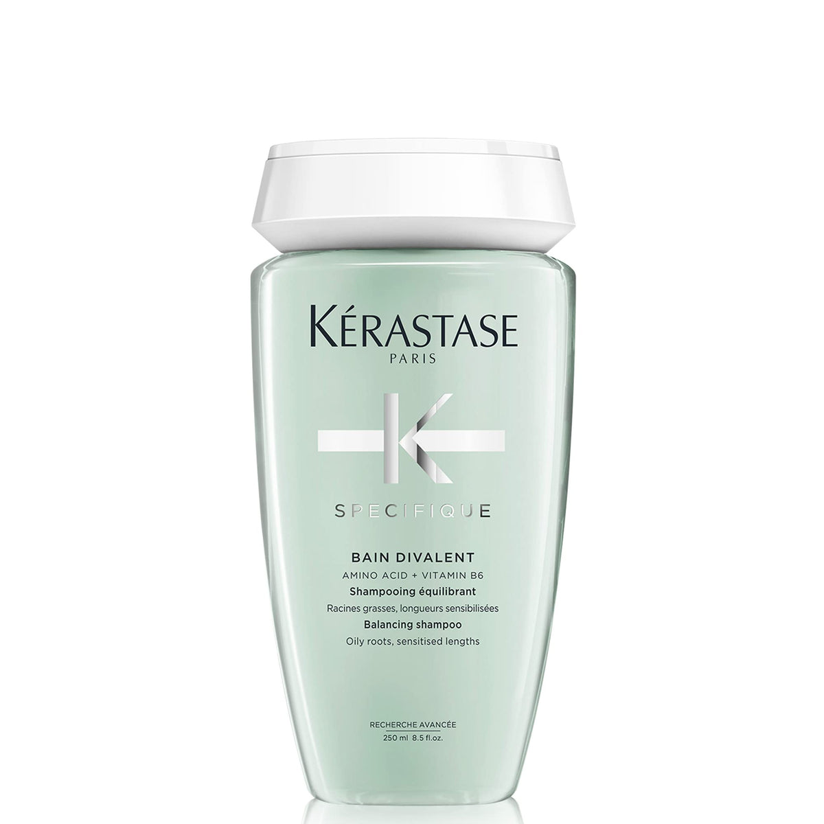 KÉRASTASE Specifique balance shampoo showing oily roots for refreshing cleanse