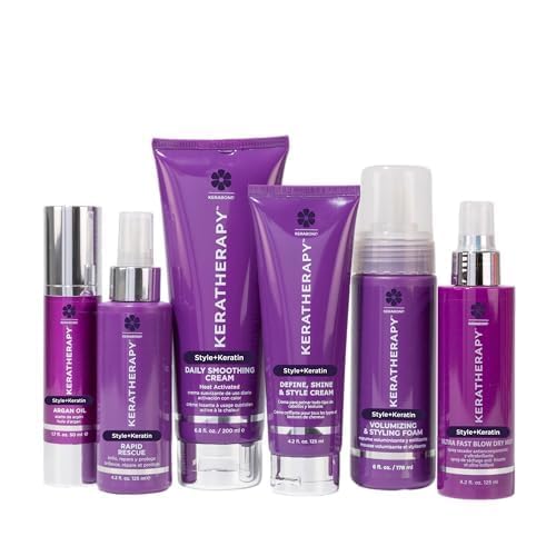Eco-conscious packaging of Keratherapy Daily Smoothing Cream supports sustainable beauty routines.