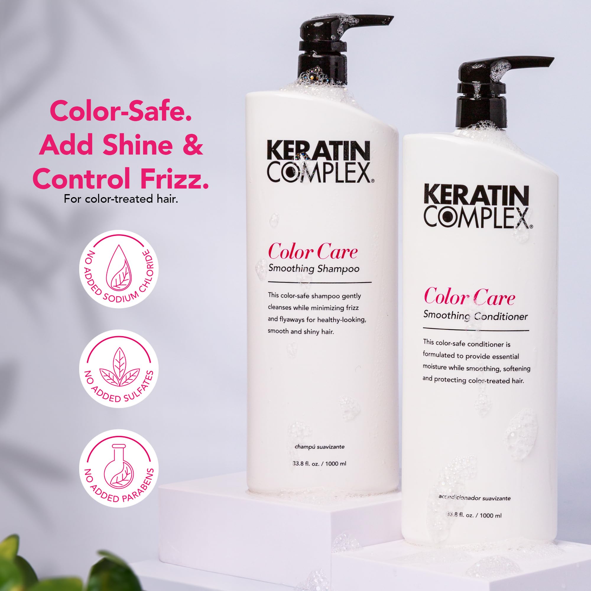 Keratin Complex Color Care conditioner bottle front highlights detangling and color safety