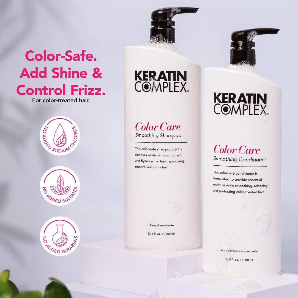Keratin Complex Color Care conditioner bottle front highlights detangling and color safety