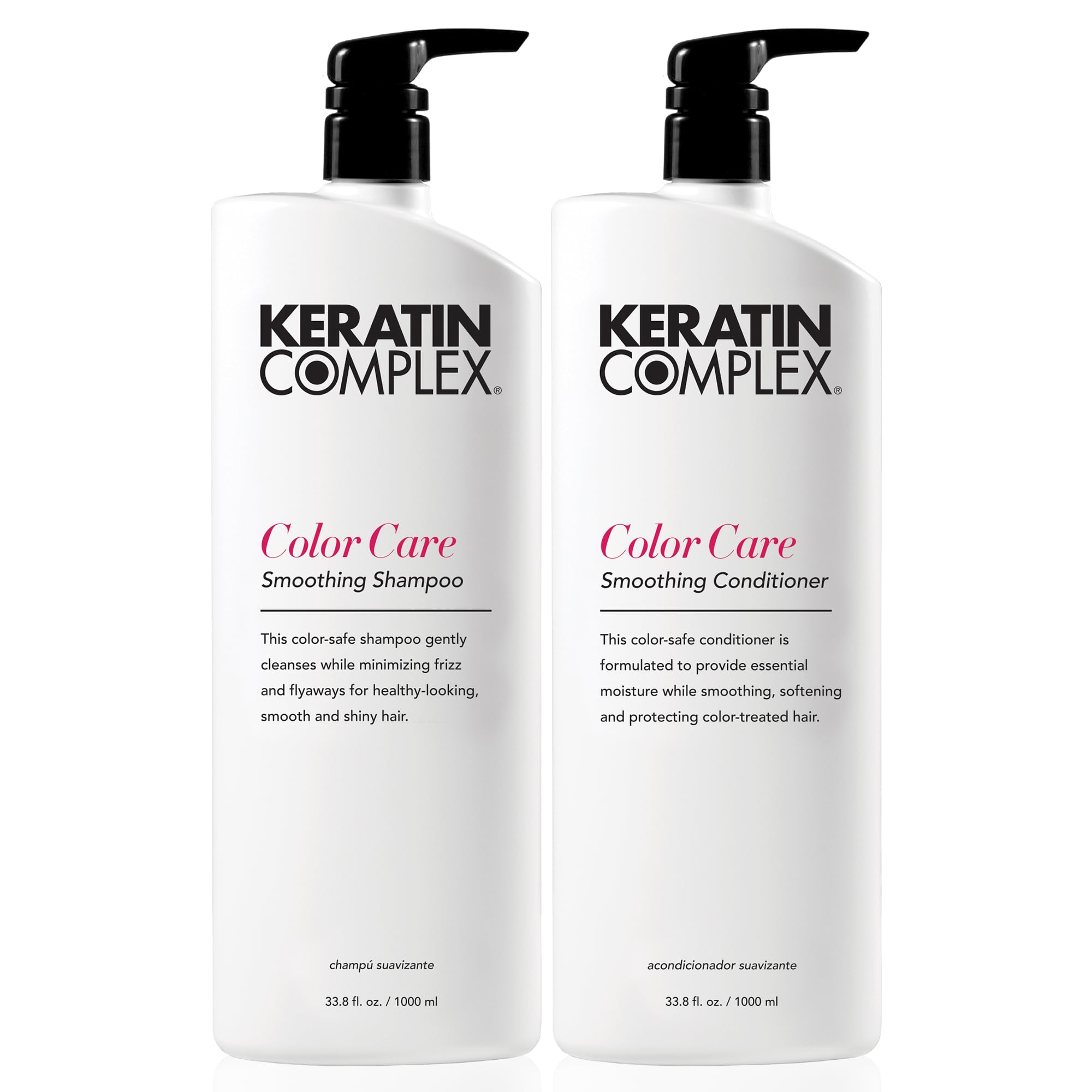Keratin Complex Color Care shampoo bottle front shows color protection