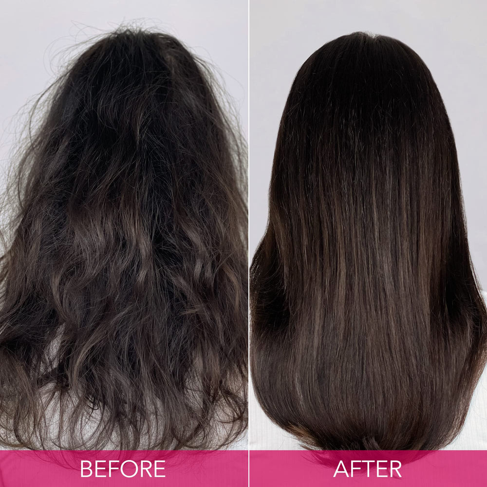 Applying Keratin Complex Color Care Shampoo to damp hair in shower