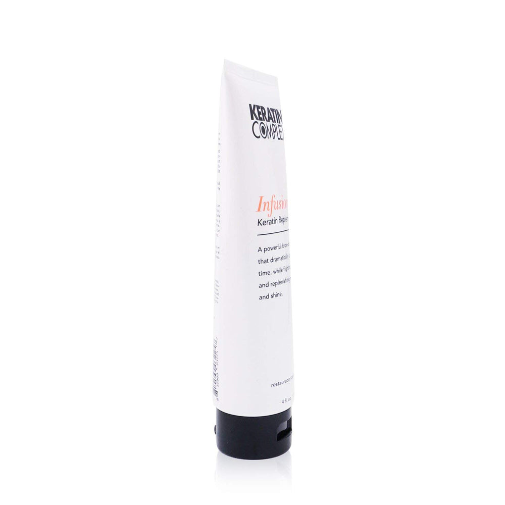 Keratin Complex Infusion Blow Dry Cream packaging displayed for easy styling routine.