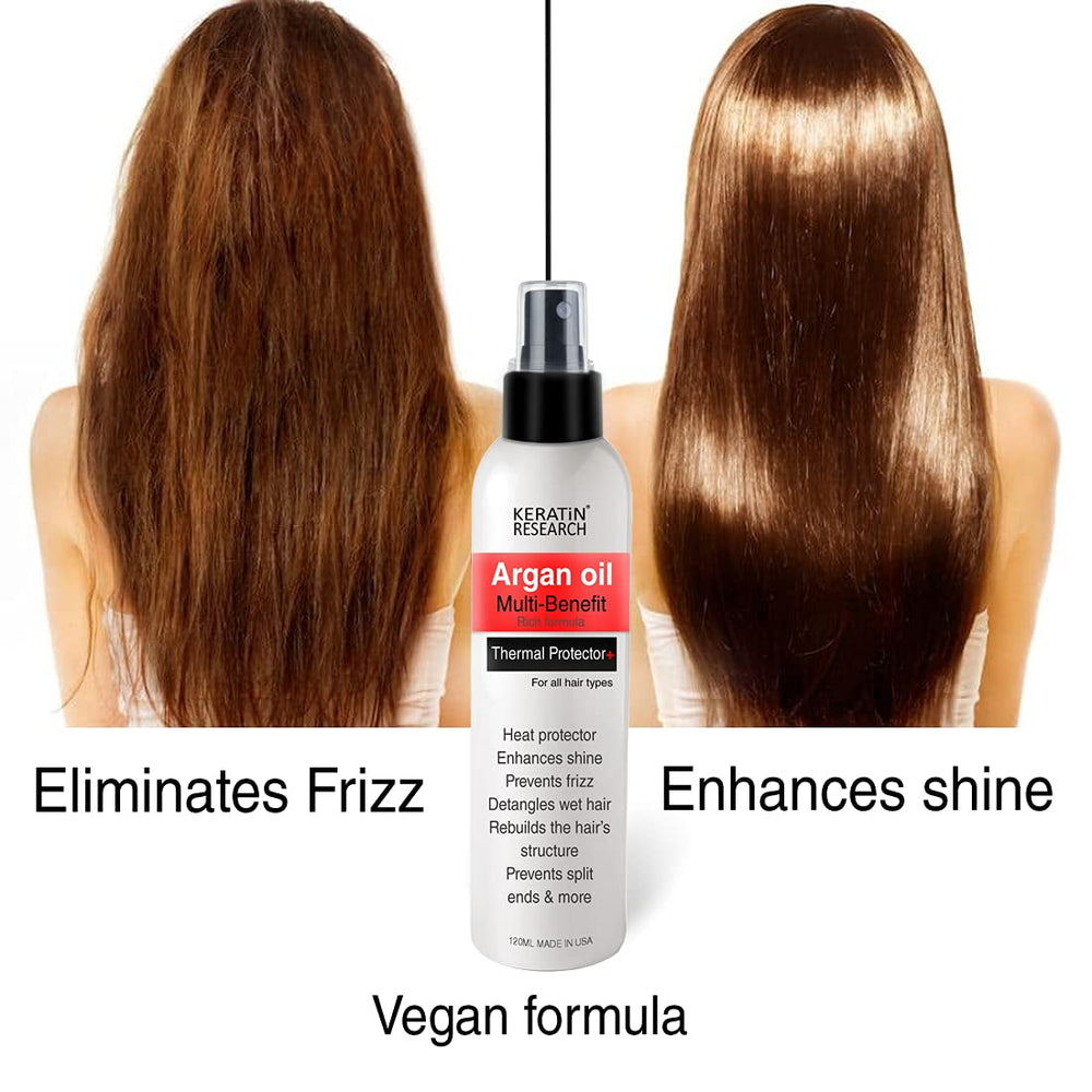 Keratin Research con aceite de argán y aminoácidos suaviza el cabello