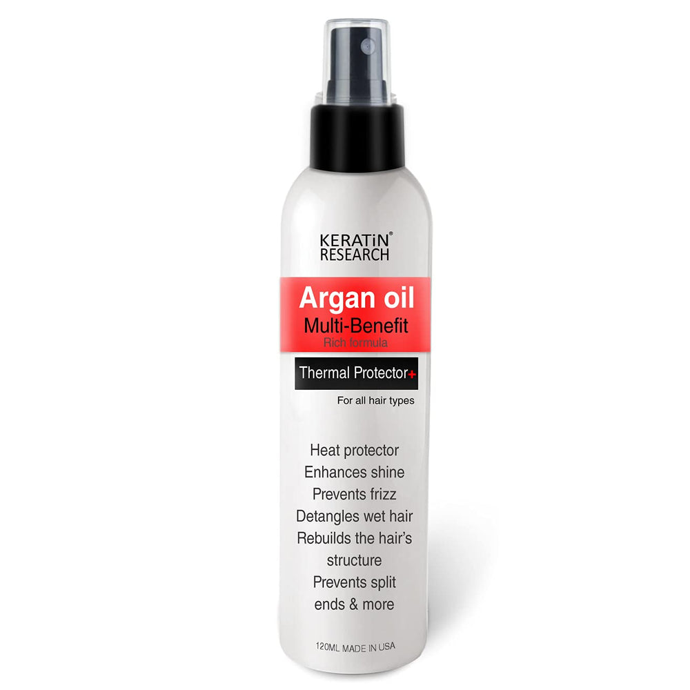 Protector térmico Keratin Research en aerosol aporta brillo y protección