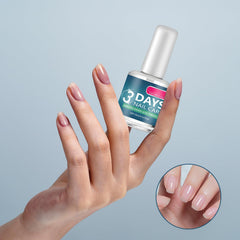 Cuidado de Uñas en 3 Días: aplicación rápida para uñas secas y dañadas.