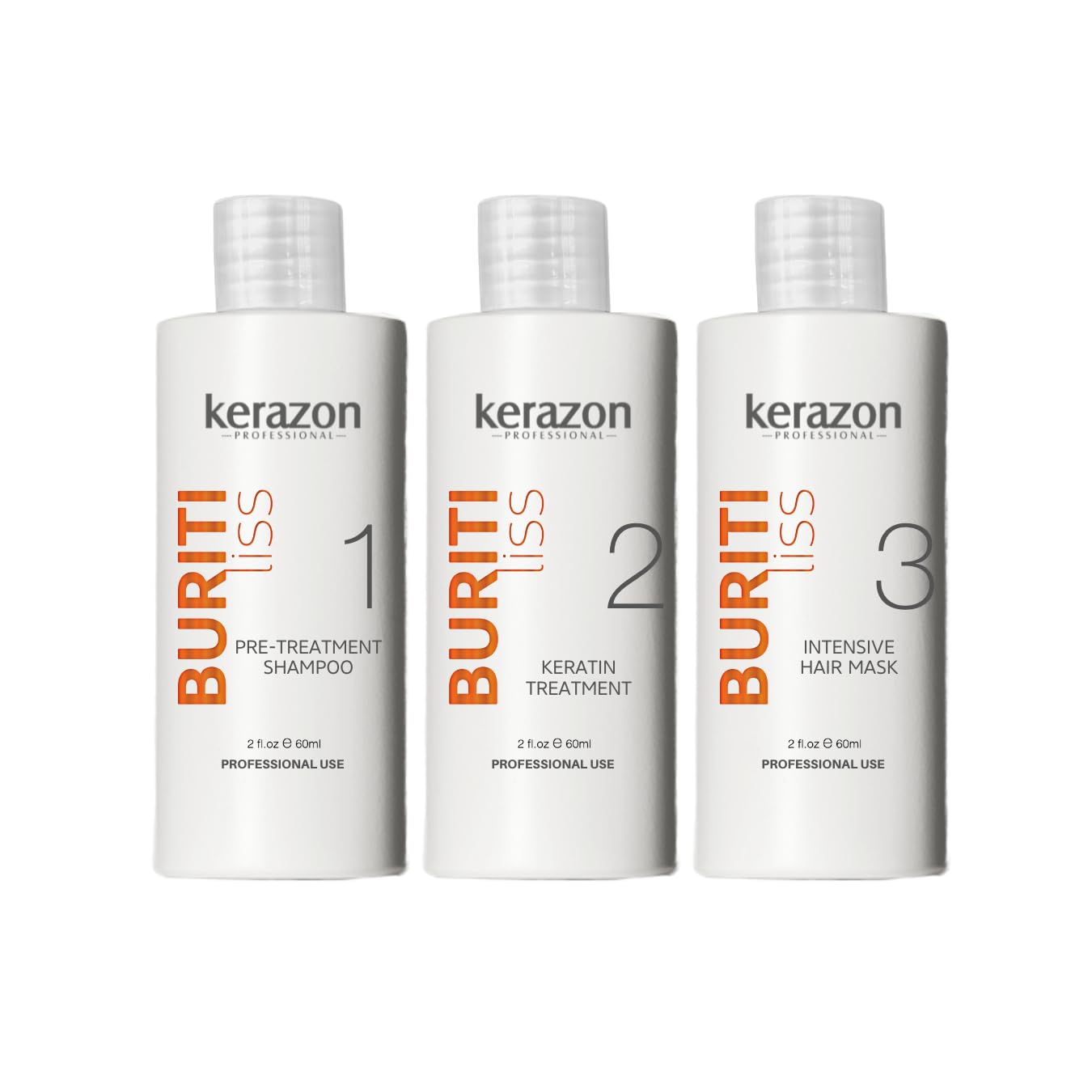 Kerazon Brazilian Keratin Buriti Liss Kit box for at-home smoothing.