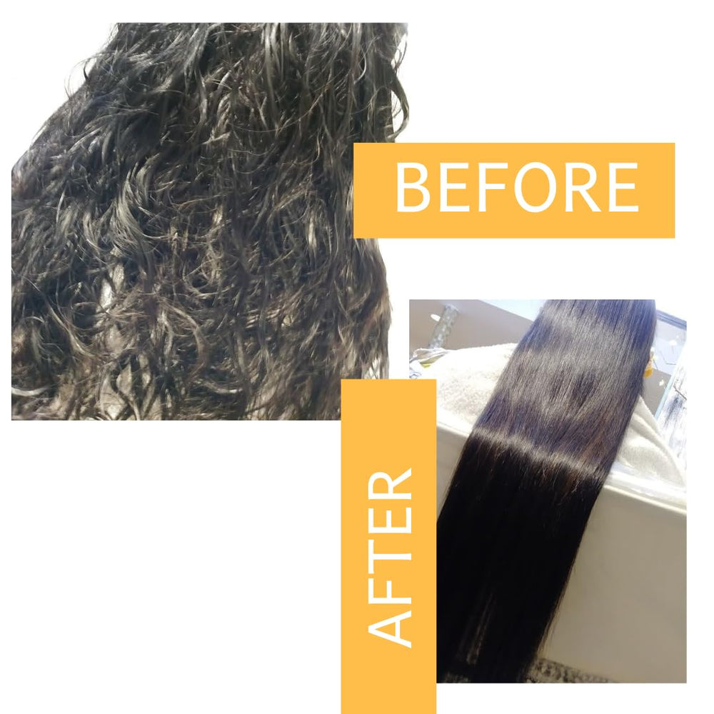 Kerazon kit used on colored hair with compatible results.