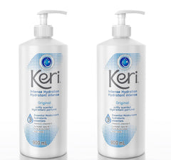 Keri Lotion texture closeup highlights smooth, non greasy skin feel