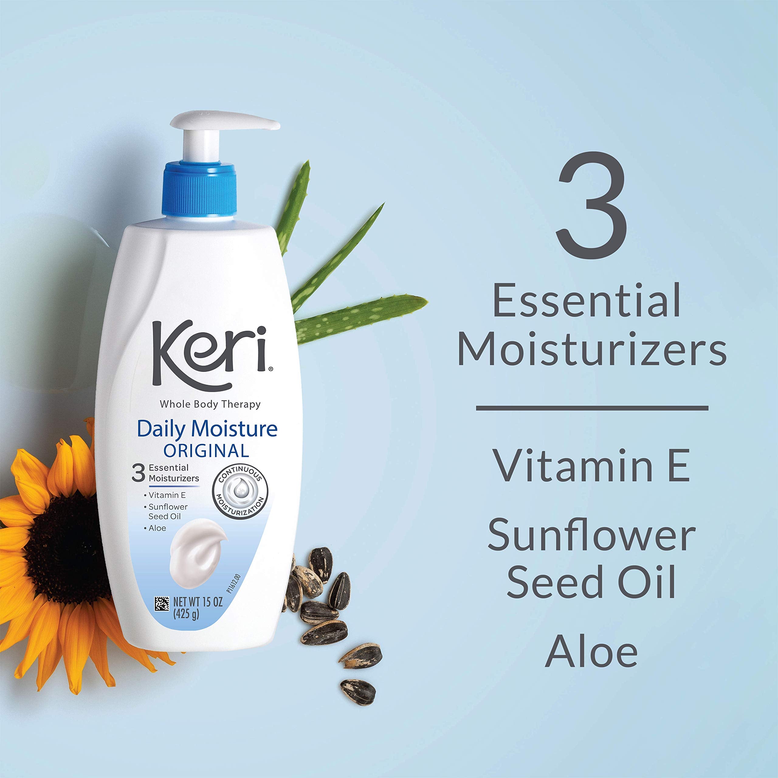 Keri Original textura crema con aceite de semilla de girasol para nutrición.