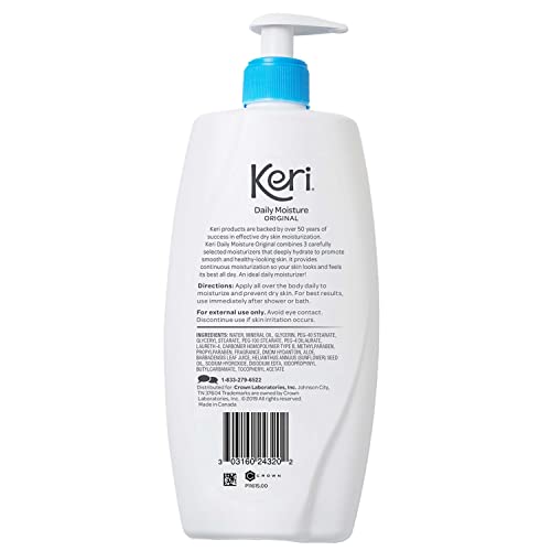 Keri Original ingredientes clave: vitamina E, aloe y aceite de semilla de girasol.
