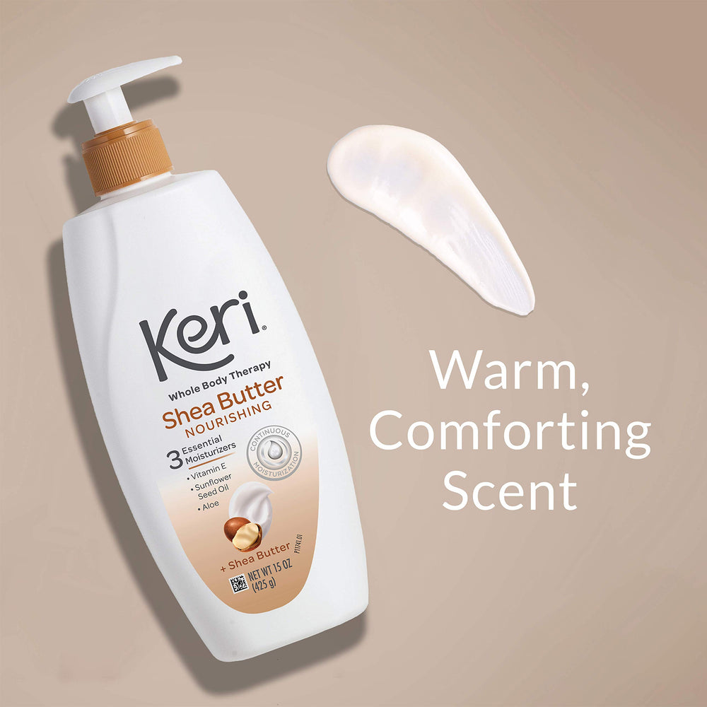Keri loción original con dispensador para dosis precisas en uso diario.