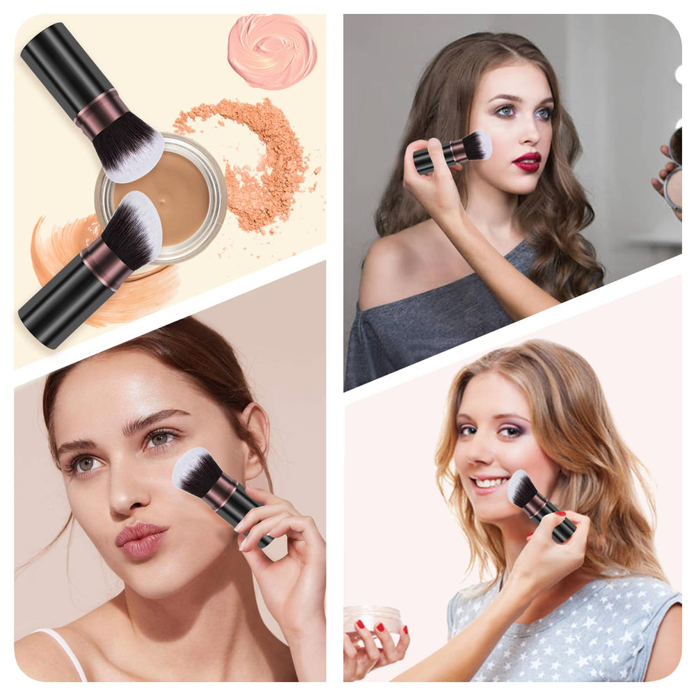 Keriloo multi-purpose makeup brush supports foundation, blush, bronzer, and powder.